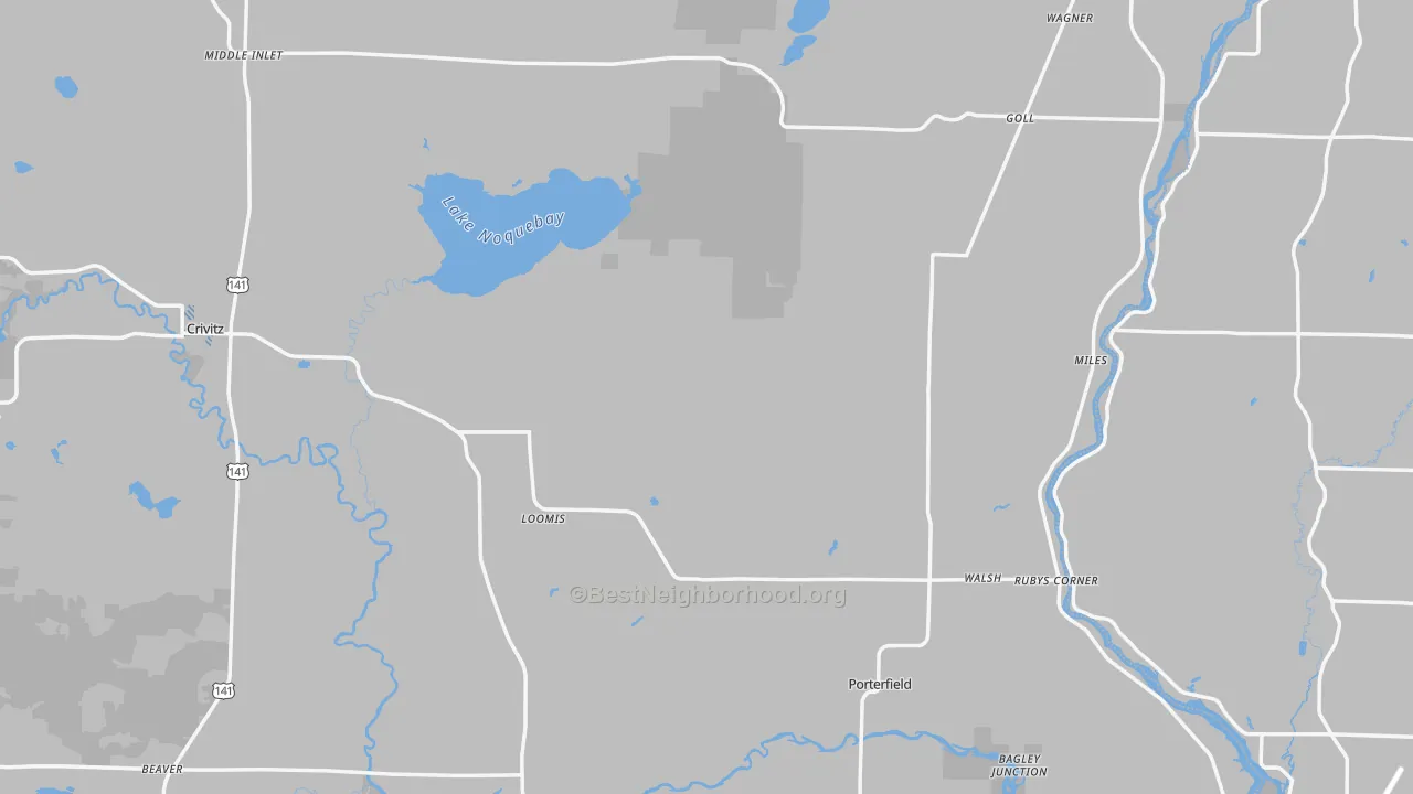 Transit Grade map of Marinette County, WI