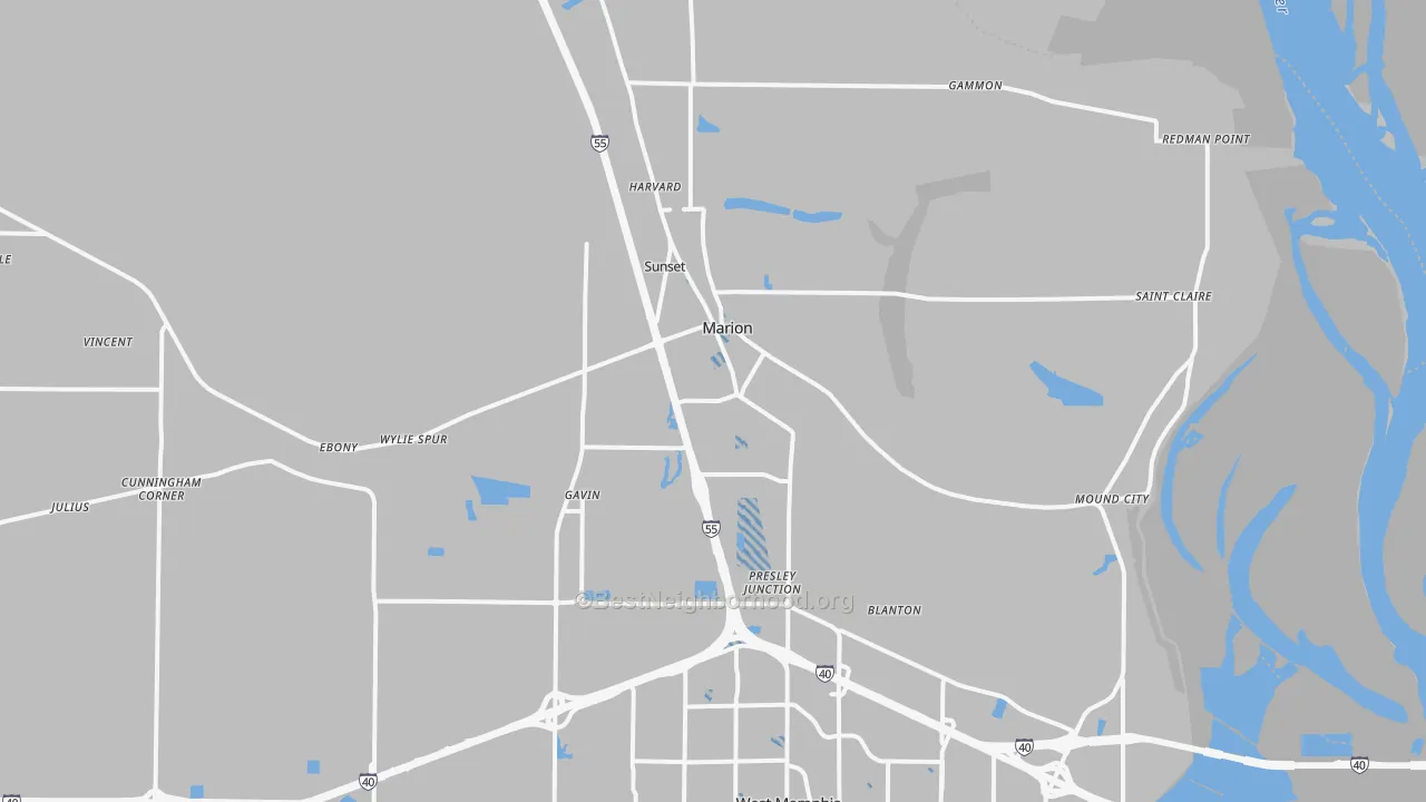 Transit Grade map of Marion, AR
