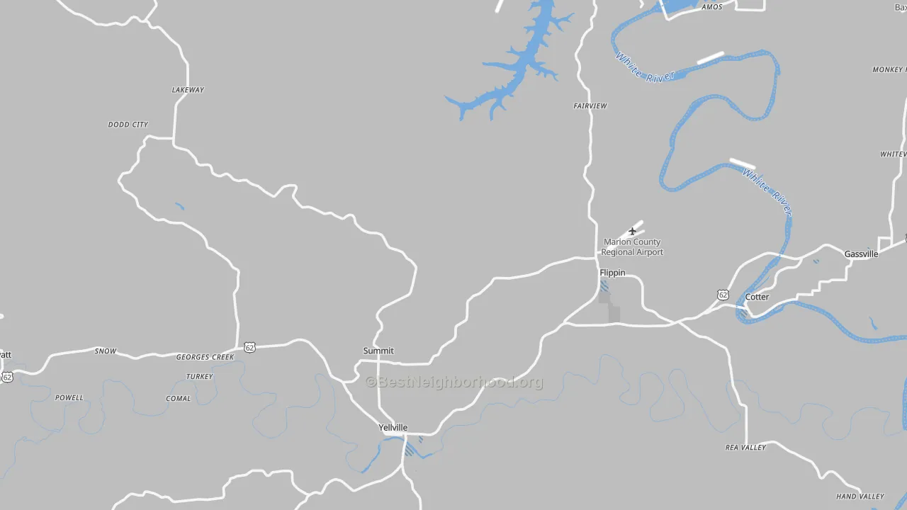 Transit Grade map of Marion County, AR