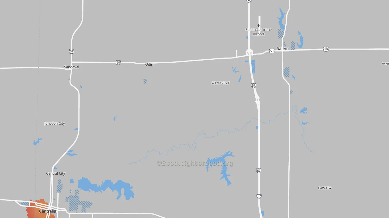 Transit Grade map of Marion County, IL