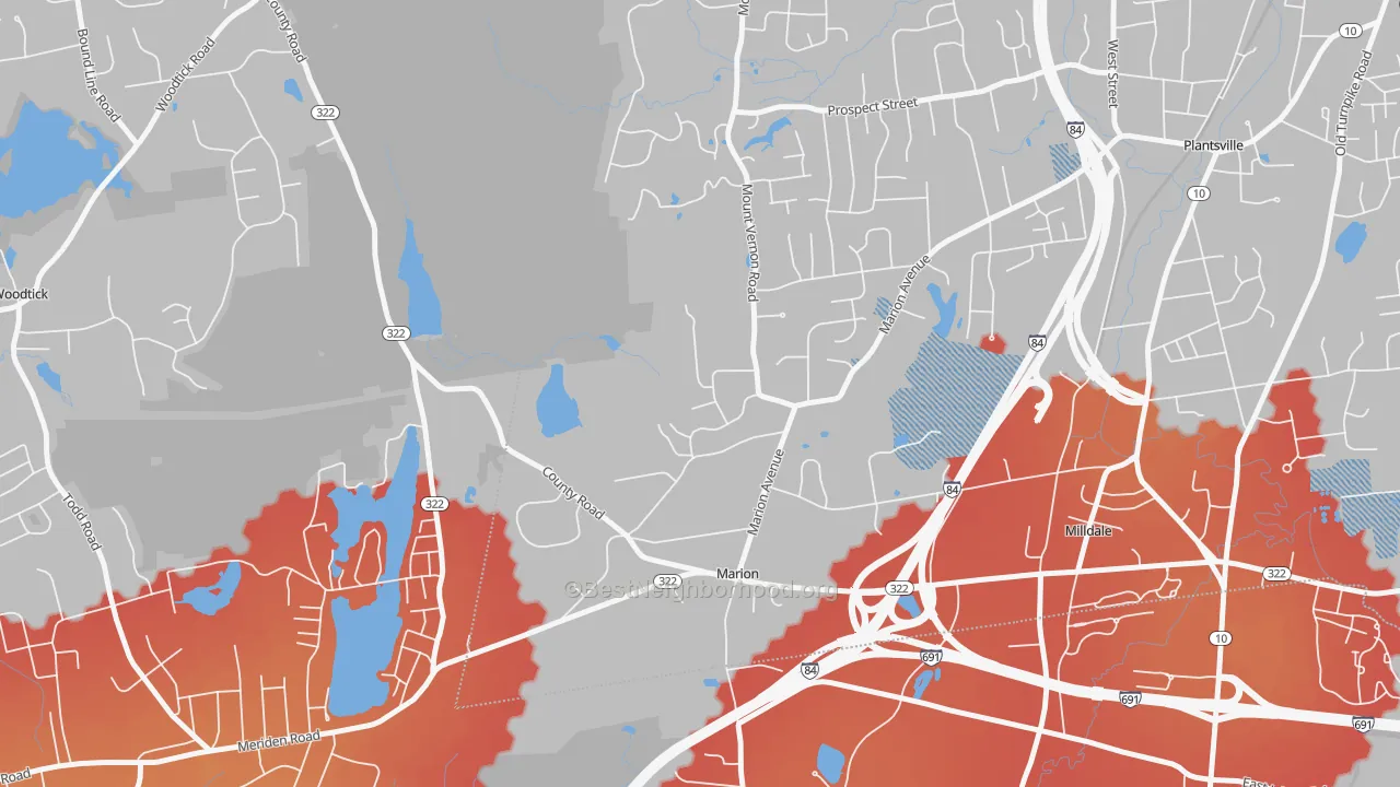 Transit Grade map of Marion, CT