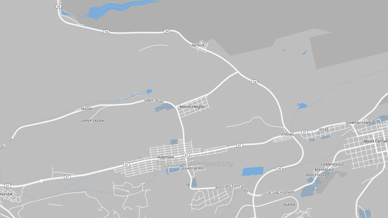 Transit Grade map of Marion Heights, PA