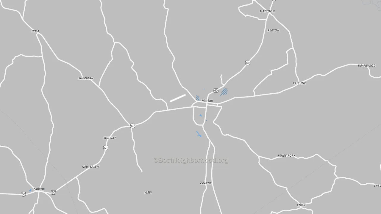 Transit Grade map of Marion, KY