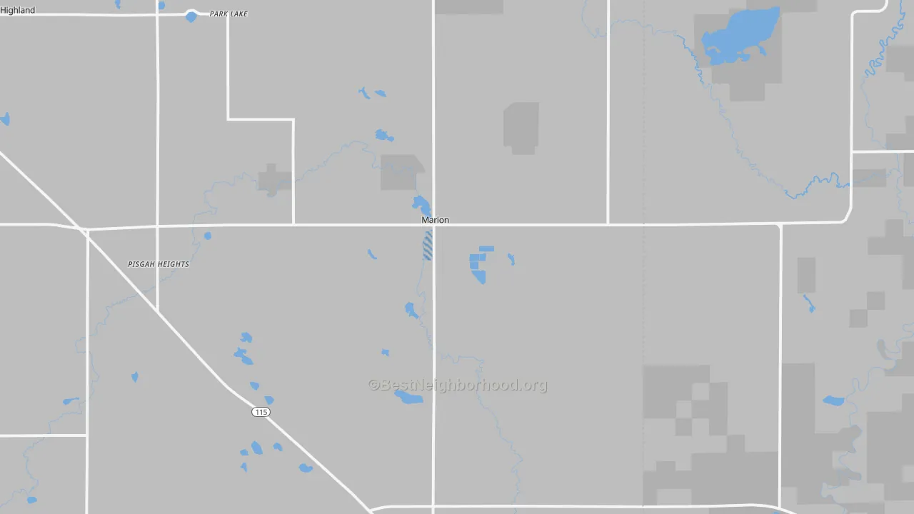 Transit Grade map of Marion, MI