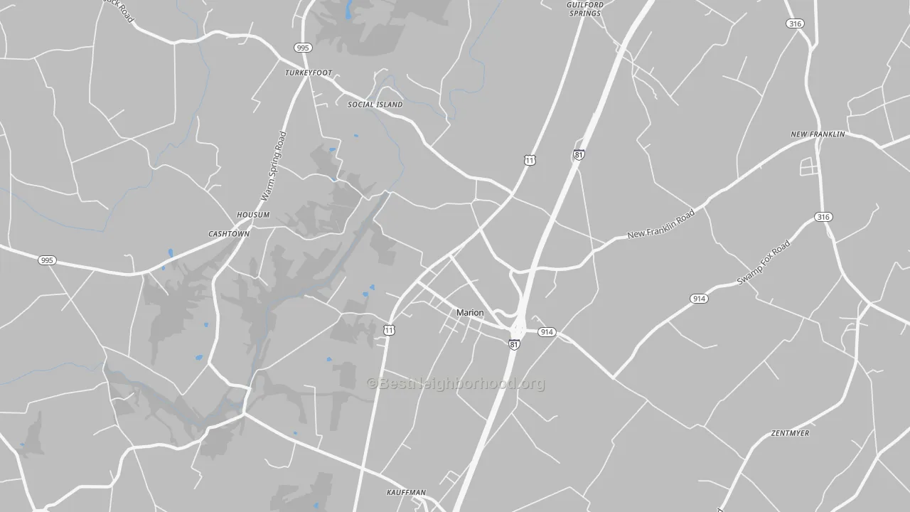 Transit Grade map of Marion, PA