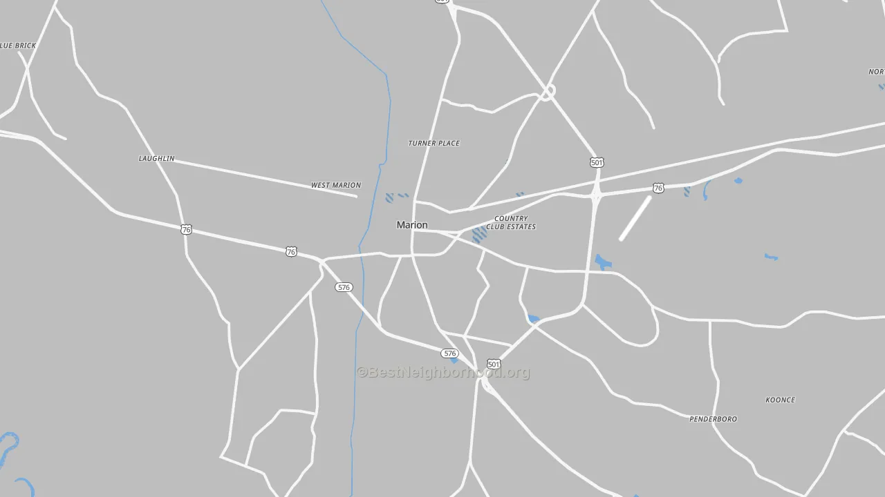 Transit Grade map of Marion, SC