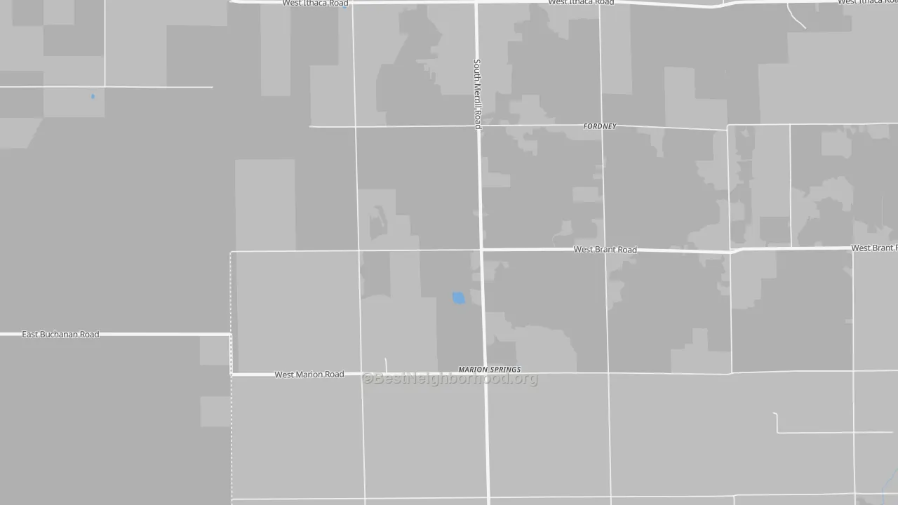 Transit Grade map of Marion Springs, MI