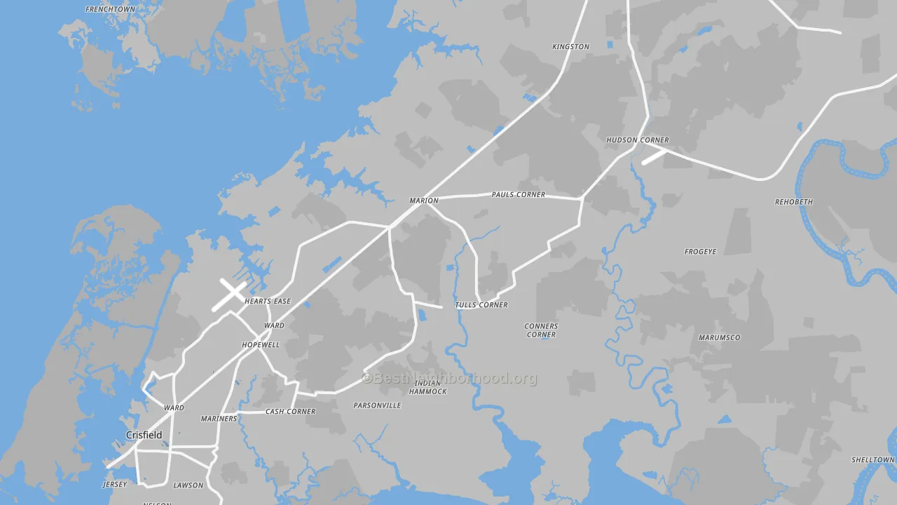 Transit Grade map of Marion Station, MD