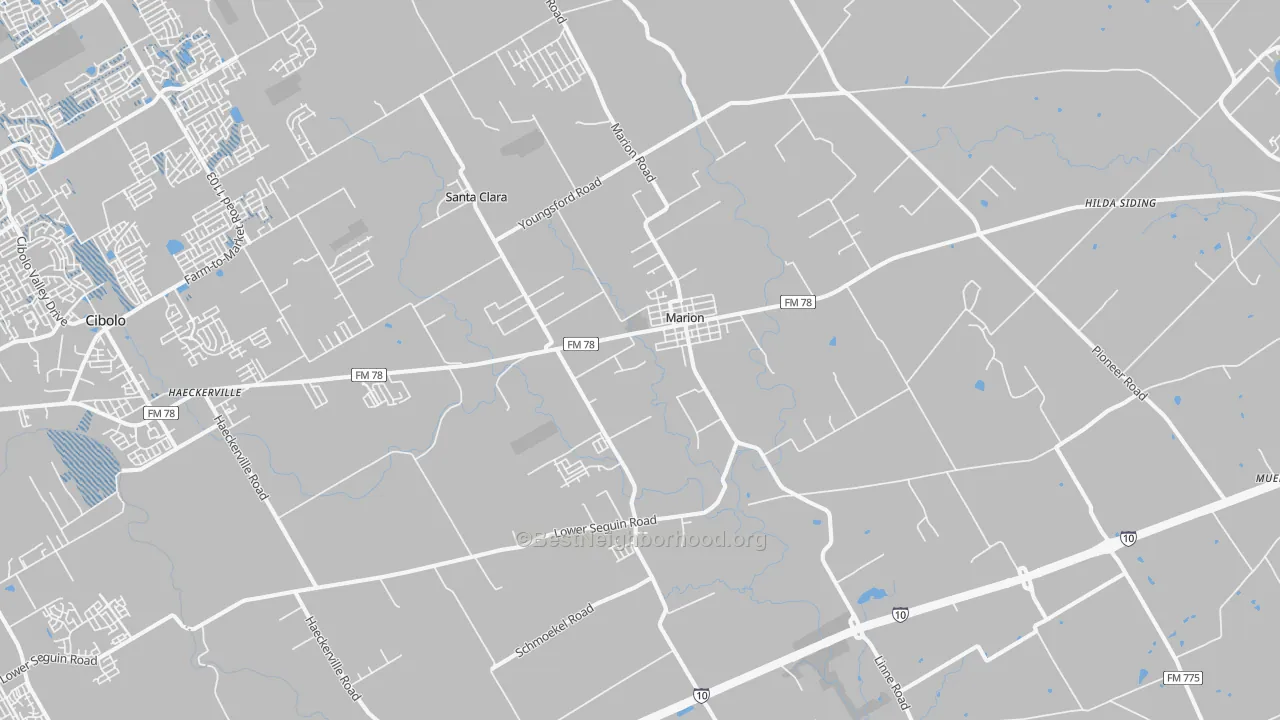 Transit Grade map of Marion, TX