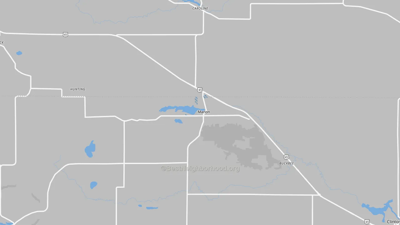 Transit Grade map of Marion, WI