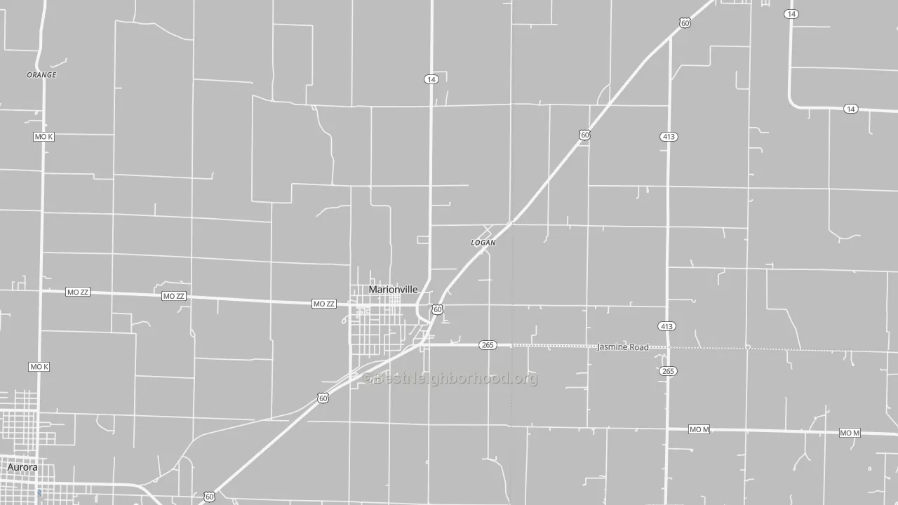 Transit Grade map of Marionville, MO