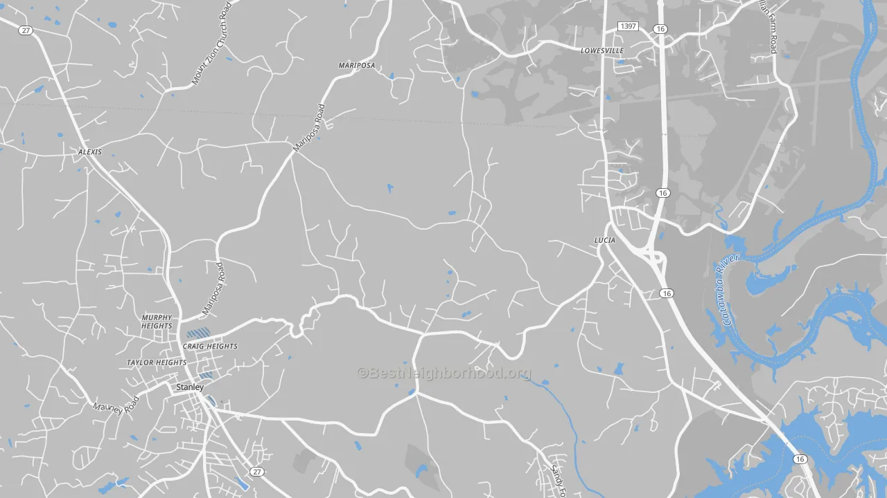 Transit Grade map of Mariposa, NC