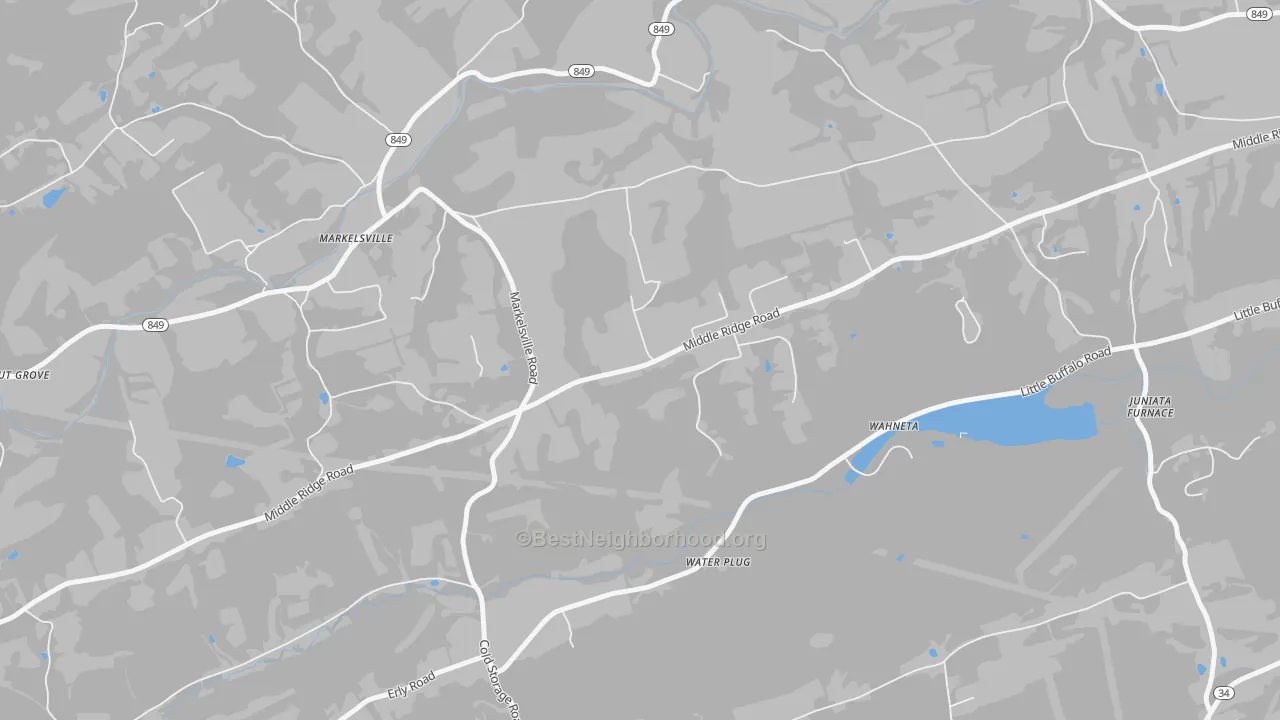 Transit Grade map of Markelsville, PA