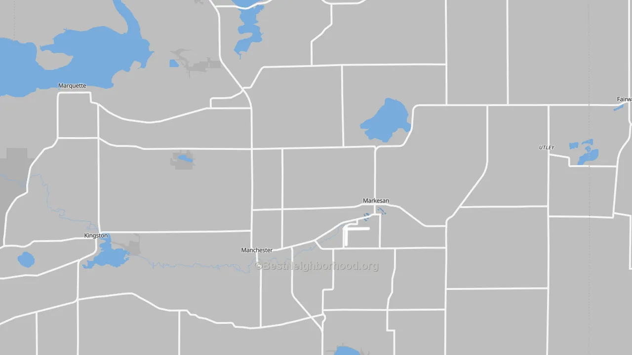 Transit Grade map of Markesan, WI
