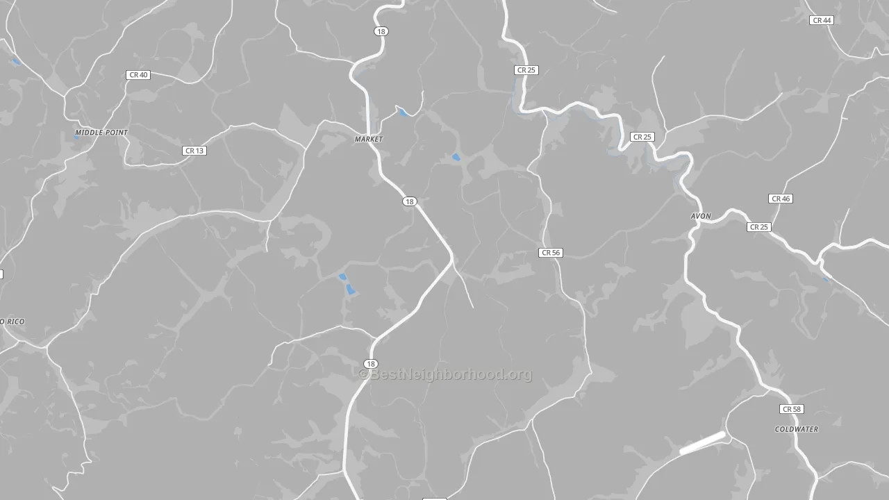 Transit Grade map of Market, WV