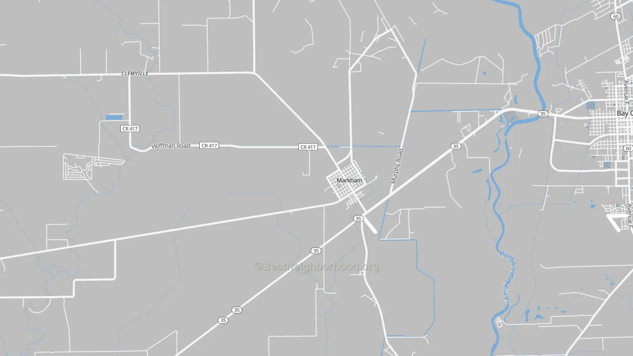 Transit Grade map of Markham, TX