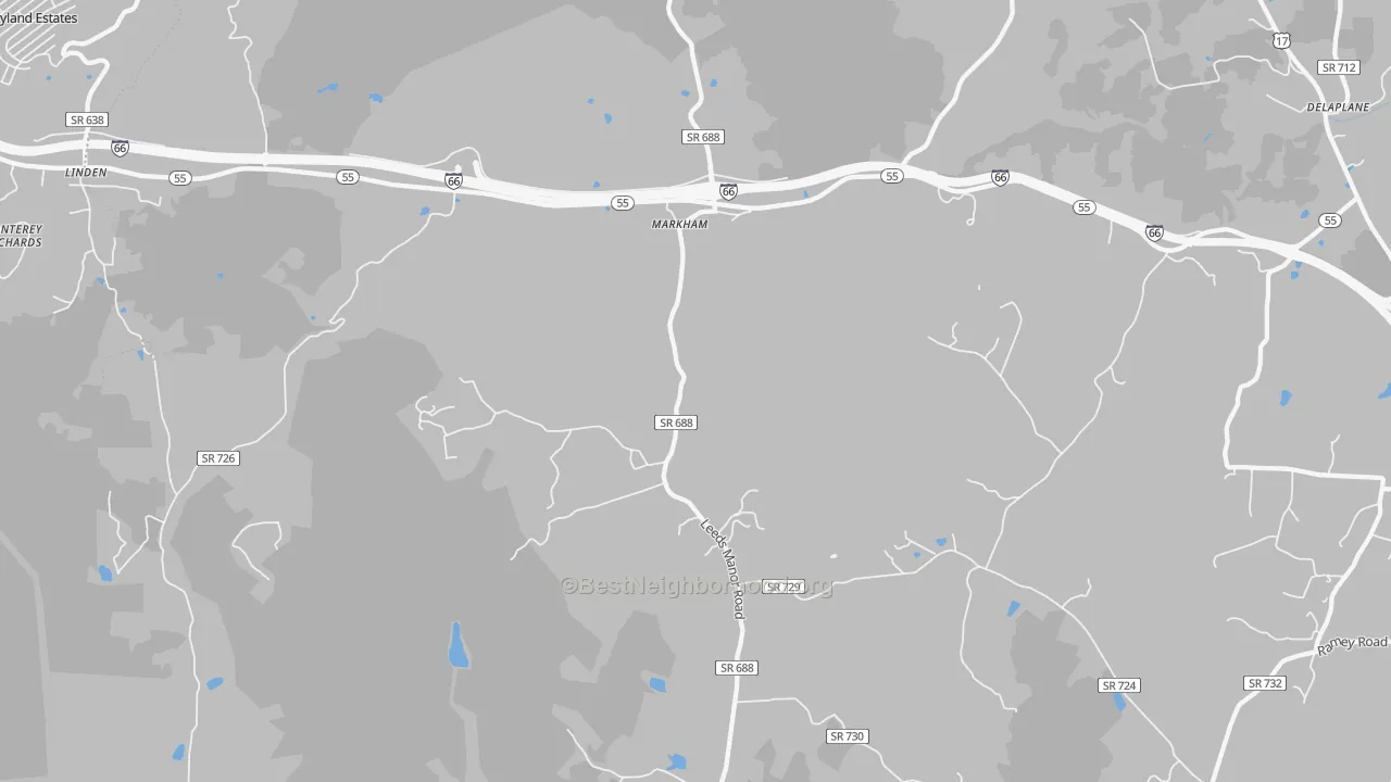 Transit Grade map of Markham, VA