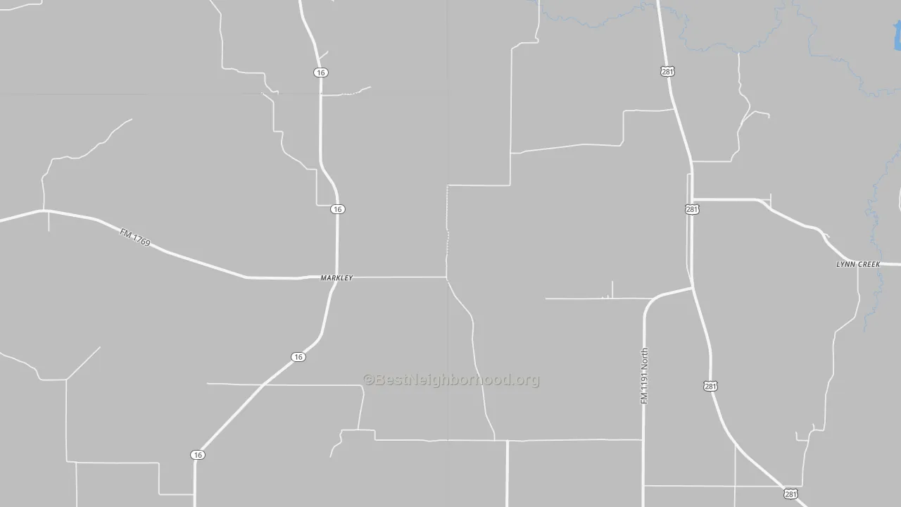 Transit Grade map of Markley, TX