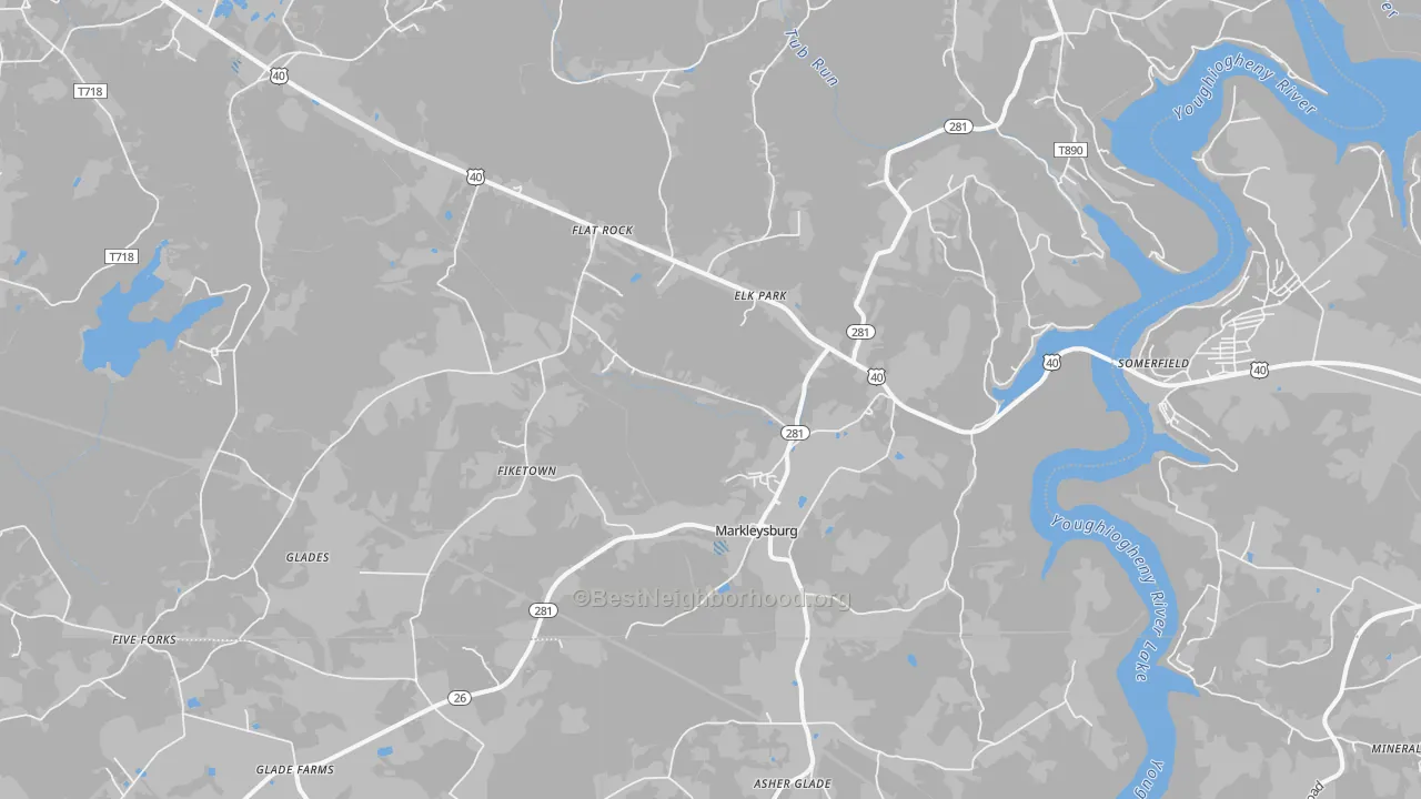 Transit Grade map of Markleysburg, PA
