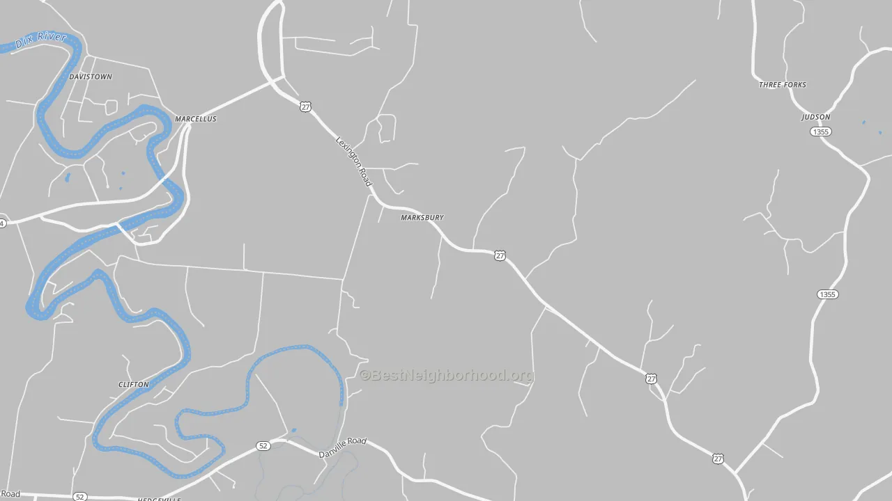 Transit Grade map of Marksbury, KY