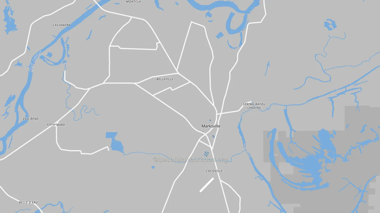 Transit Grade map of Marksville, LA