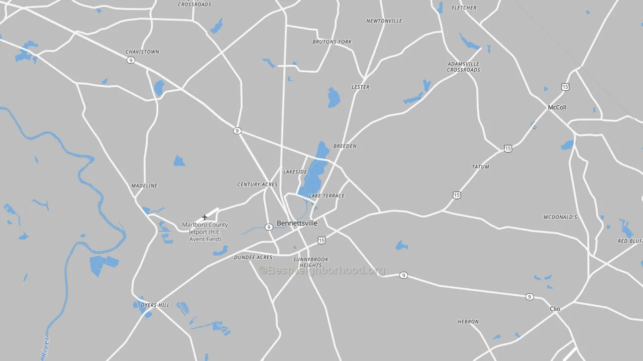 Transit Grade map of Marlboro County, SC