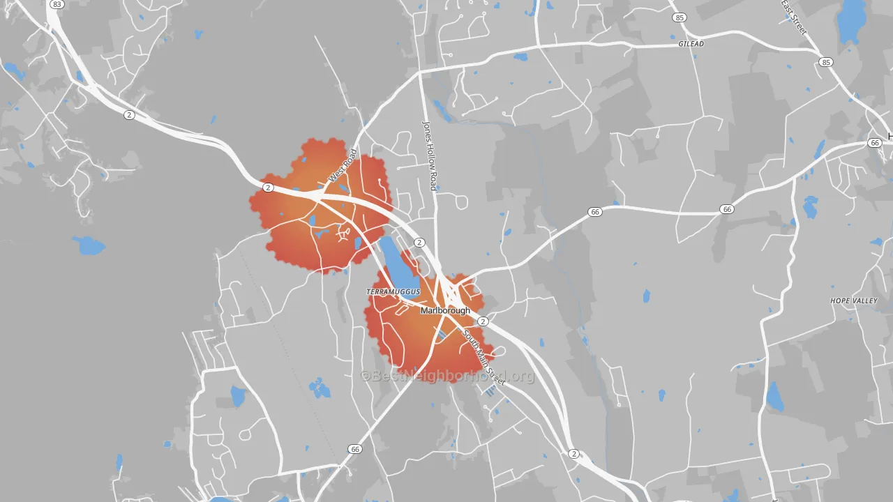 Transit Grade map of Marlborough, CT