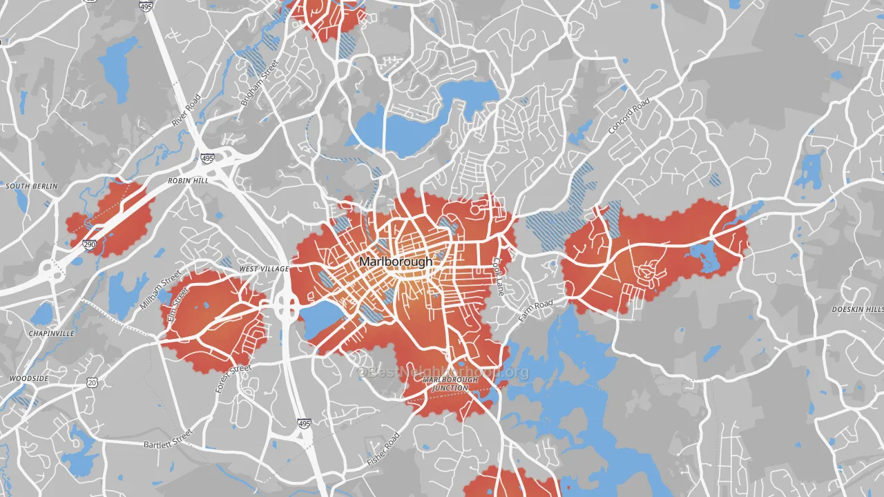 Transit Grade map of Marlborough, MA