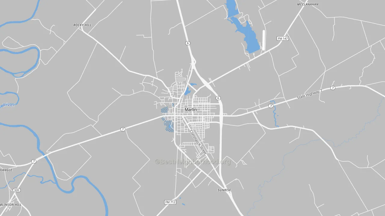 Transit Grade map of Marlin, TX