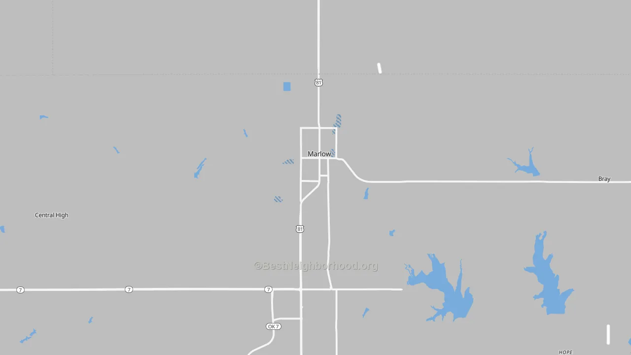 Transit Grade map of Marlow, OK