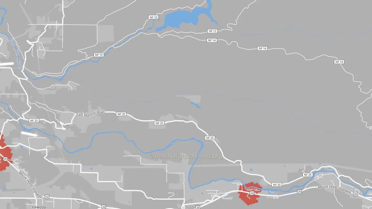 Transit Grade map of Marmot, OR