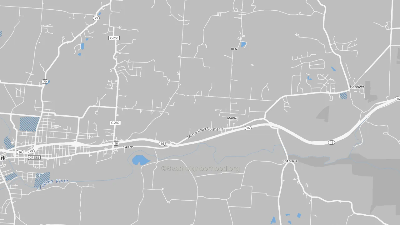 Transit Grade map of Marne, OH