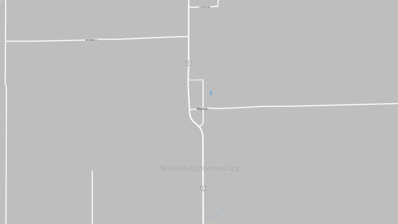 Transit Grade map of Maroa, IL