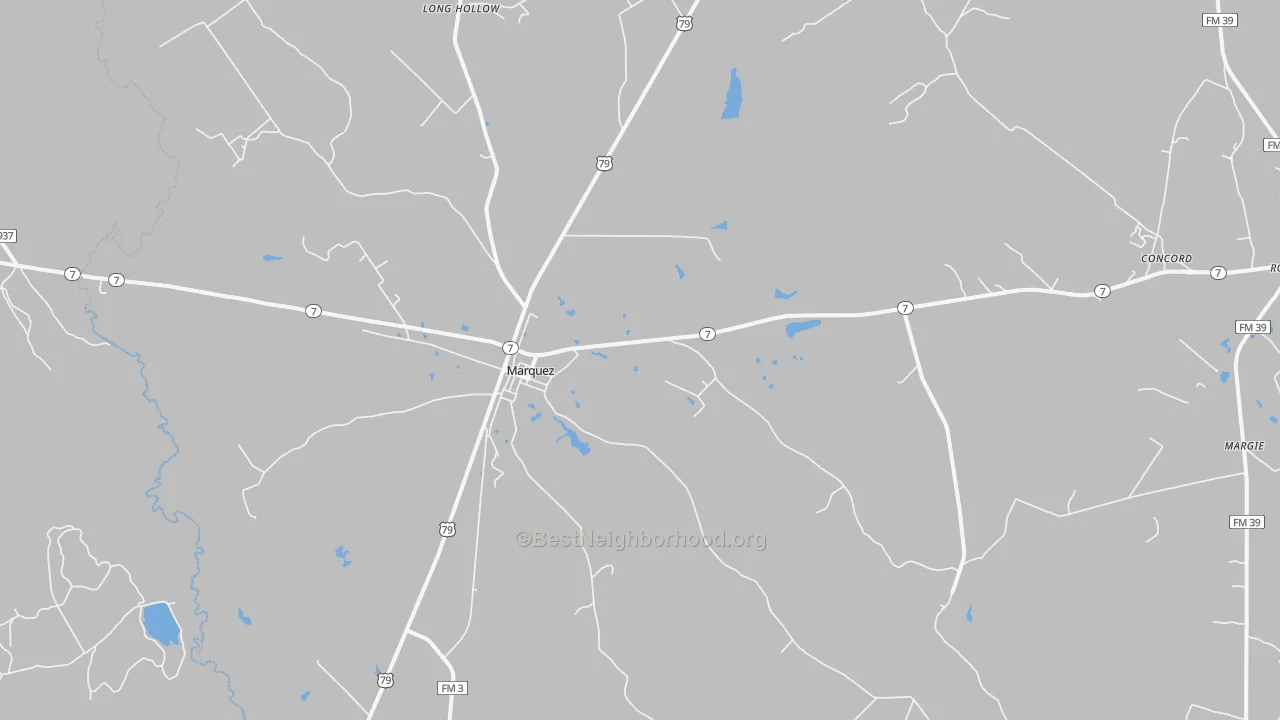 Transit Grade map of Marquez, TX