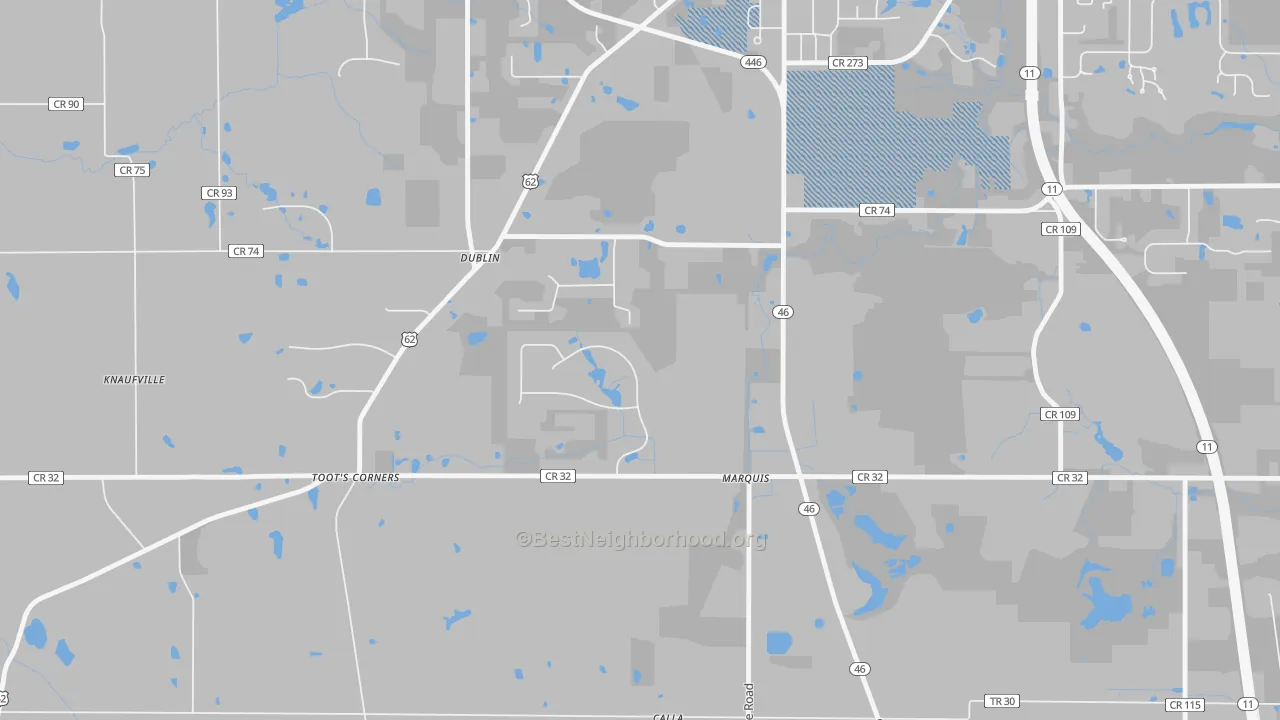 Transit Grade map of Marquis, OH