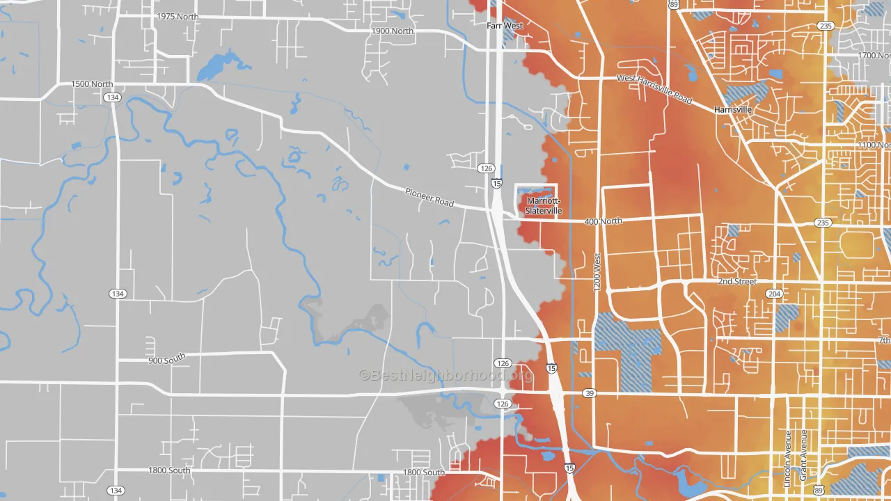 Transit Grade map of Marriott-Slaterville, UT