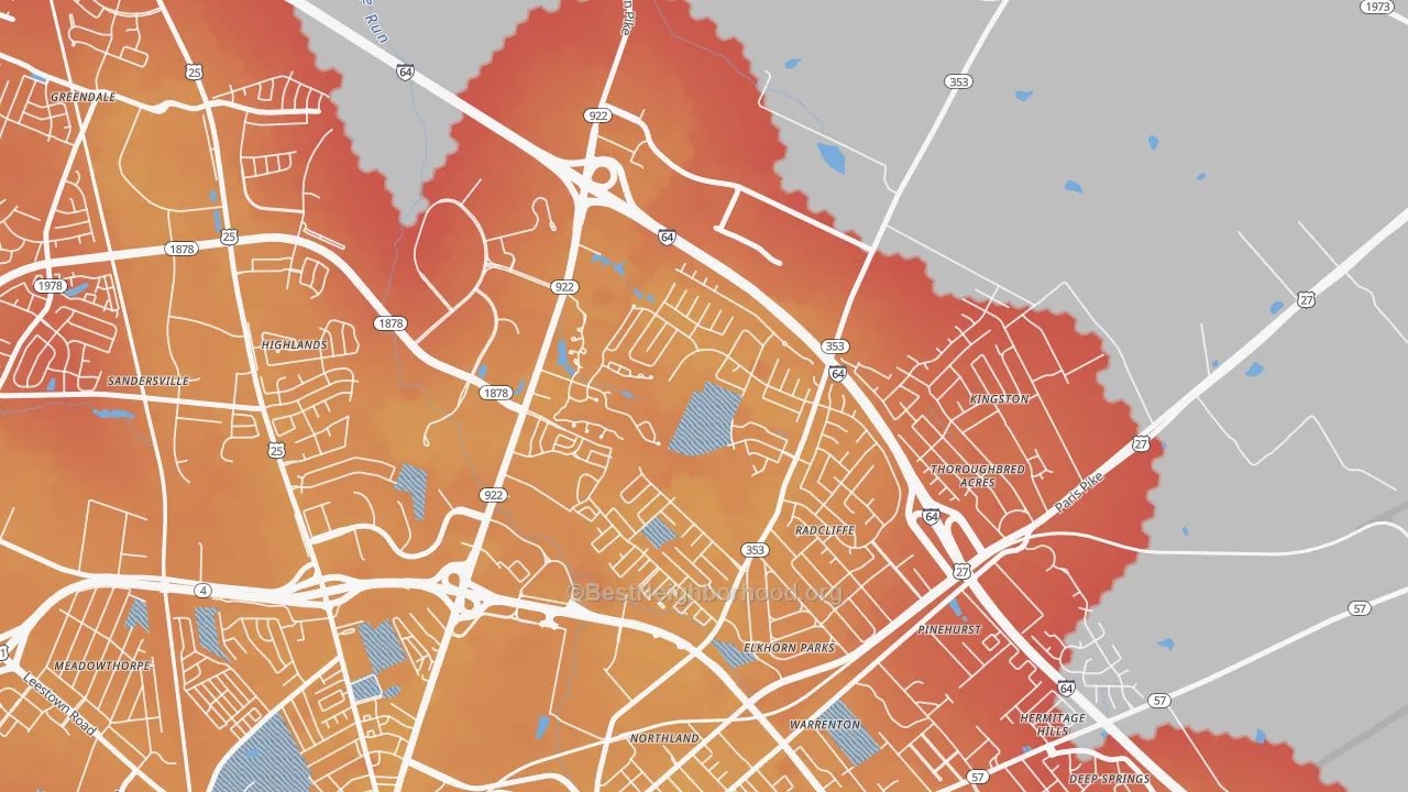 Transit Grade map of Marriott's Griffin Gate Golf Culb, Lexington, KY