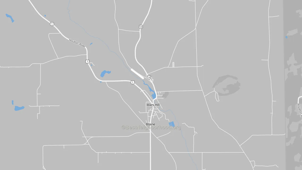 Transit Grade map of Mars Hill, ME