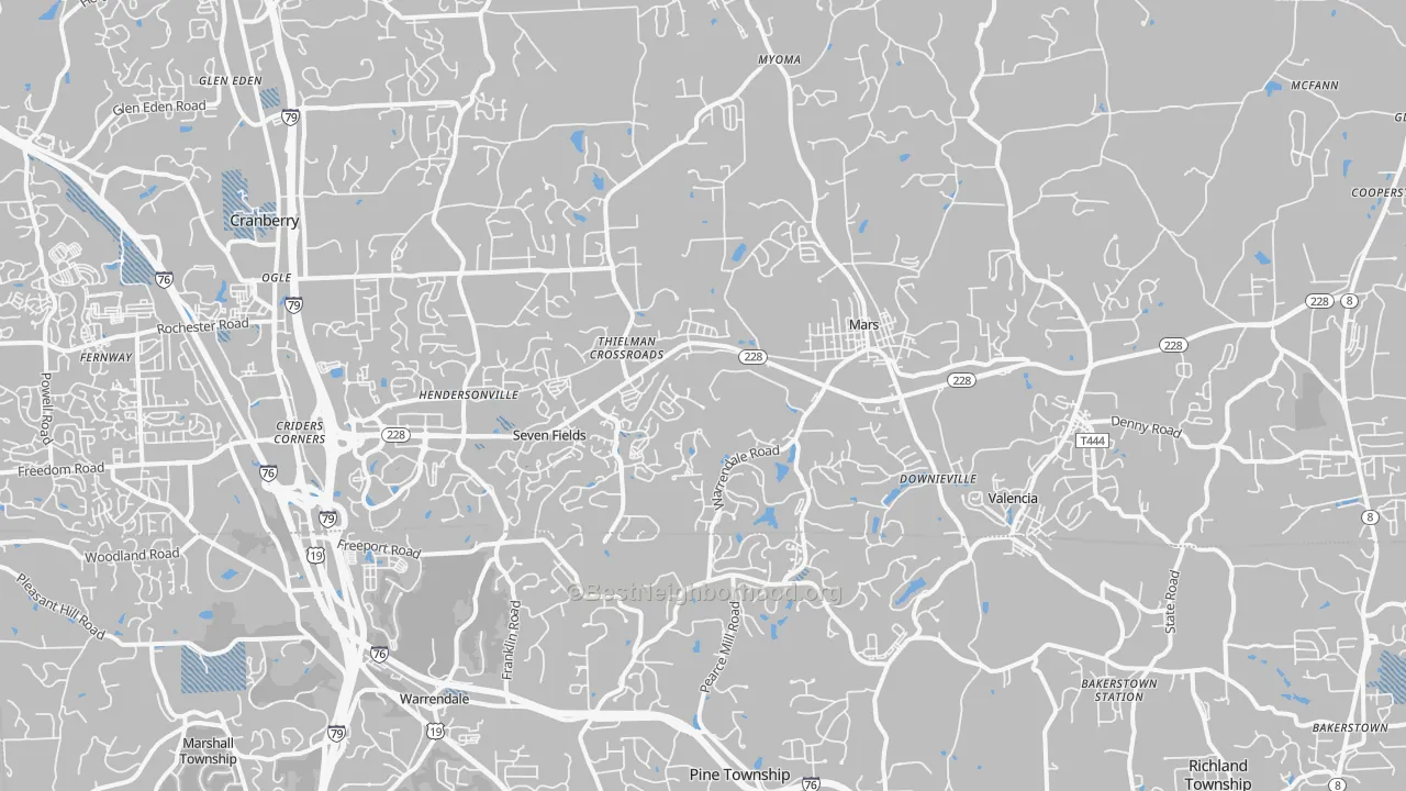 Transit Grade map of Mars, PA