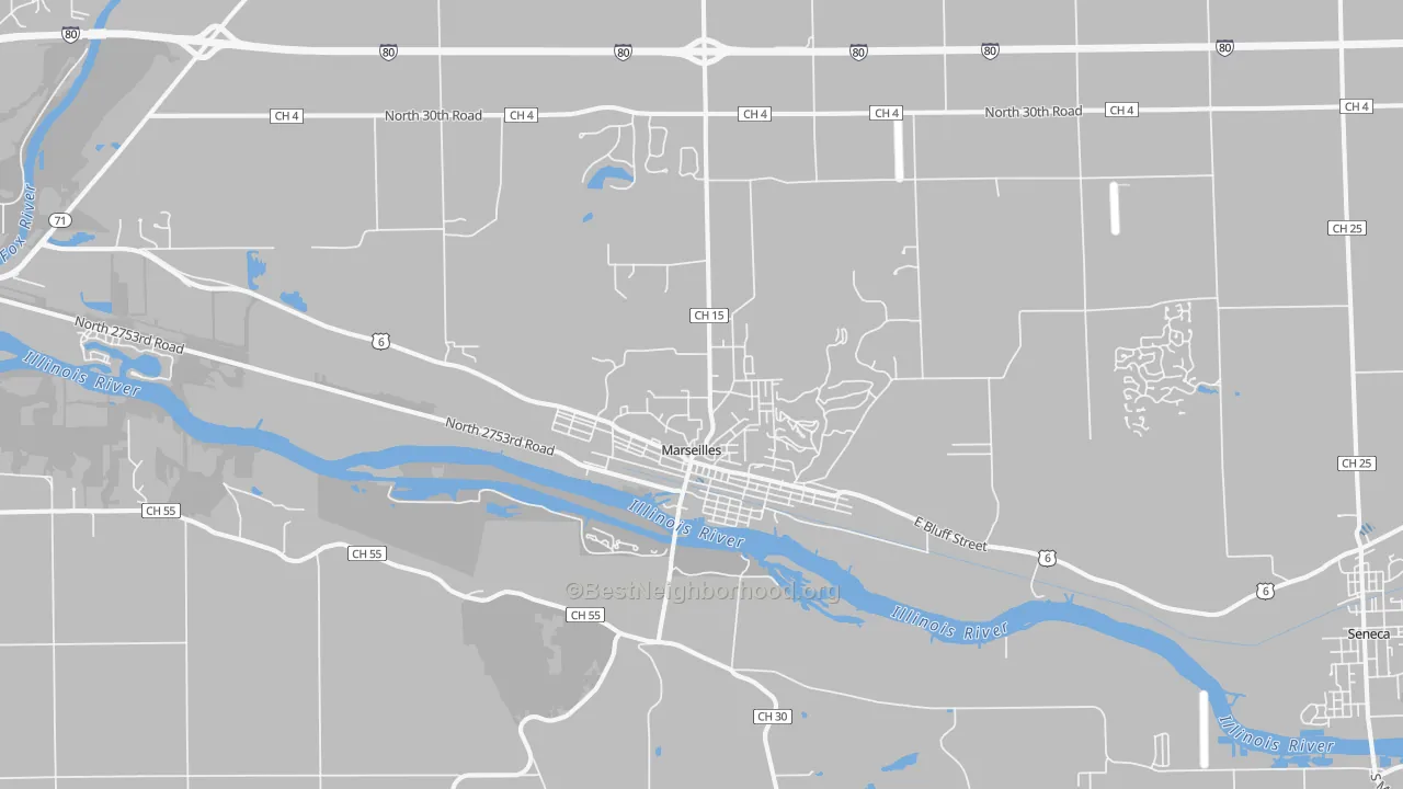 Transit Grade map of Marseilles, IL