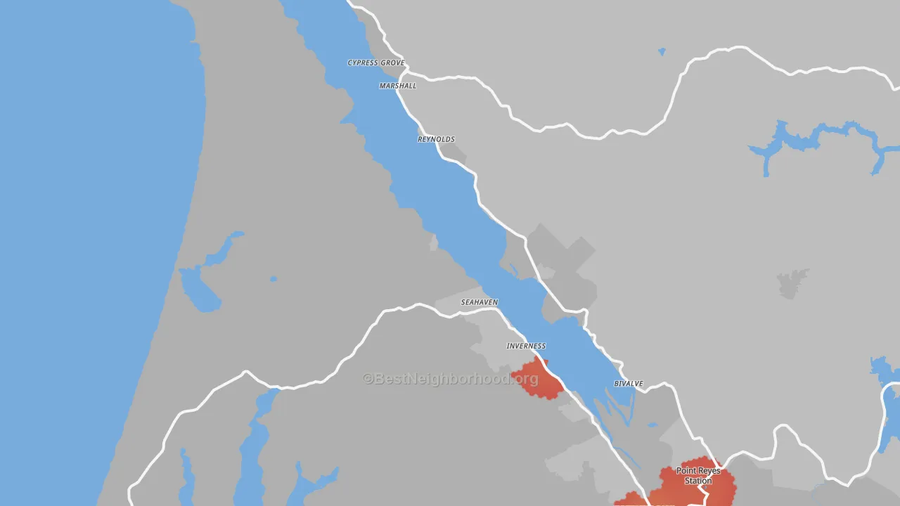 Transit Grade map of Marshall, CA