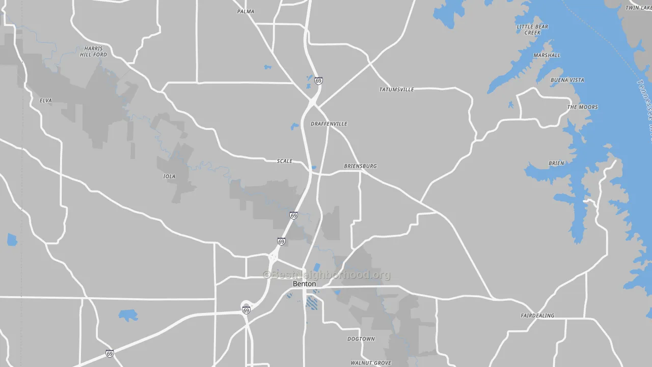 Transit Grade map of Marshall County, KY