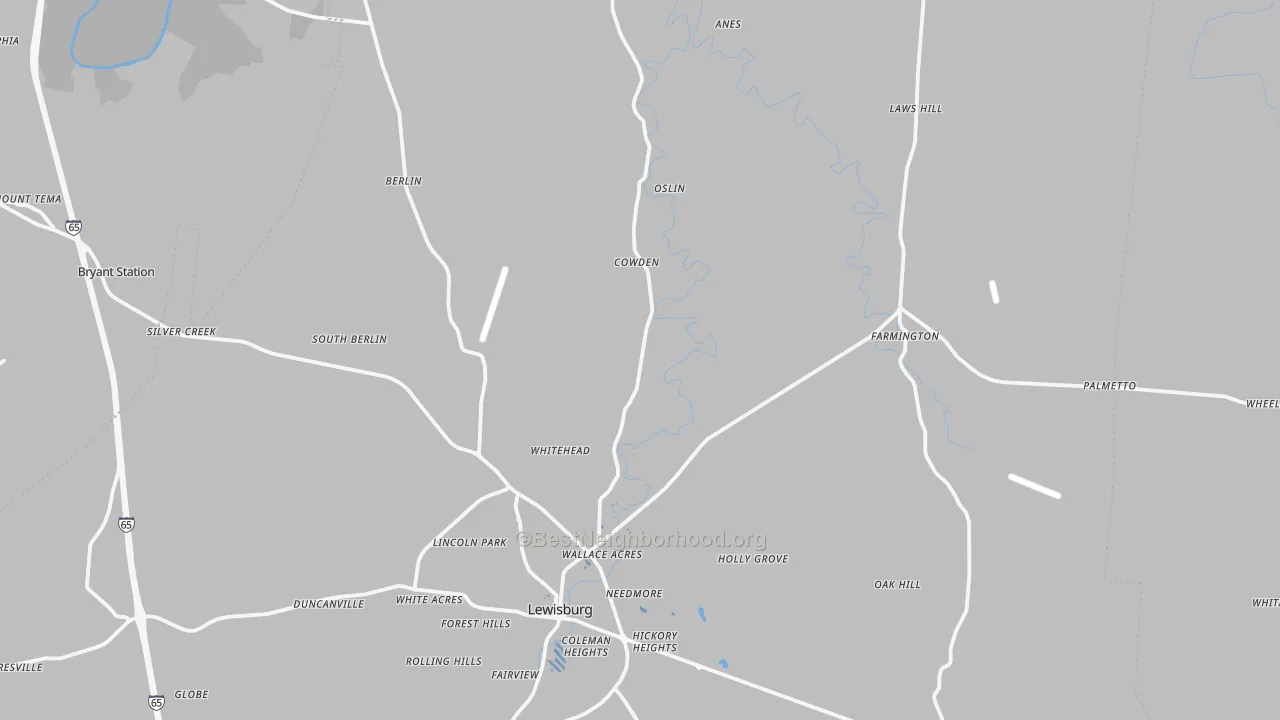 Transit Grade map of Marshall County, TN