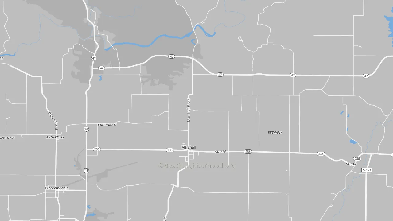 Transit Grade map of Marshall, IN