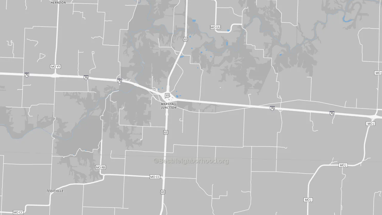 Transit Grade map of Marshall Junction, MO