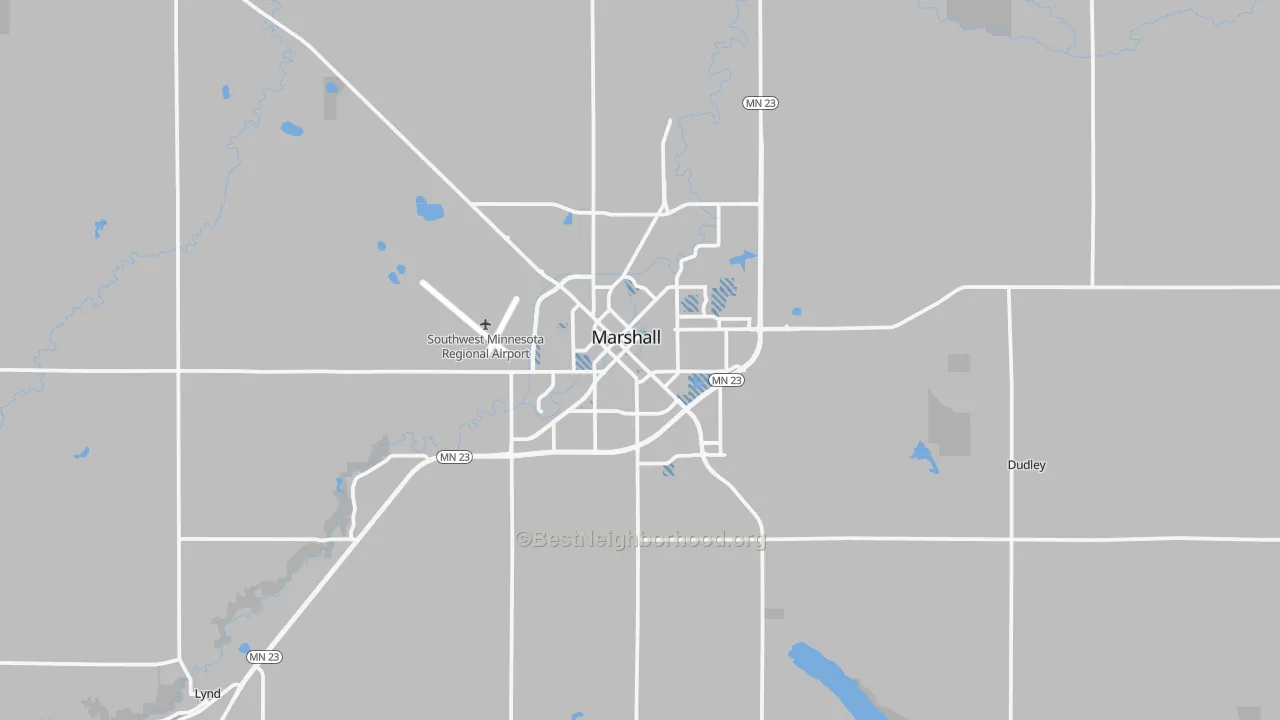 Transit Grade map of Marshall, MN