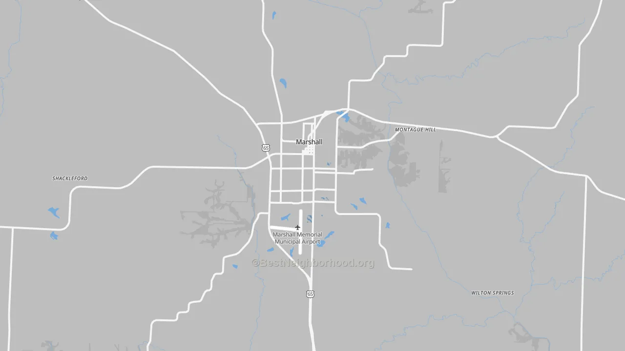 Transit Grade map of Marshall, MO
