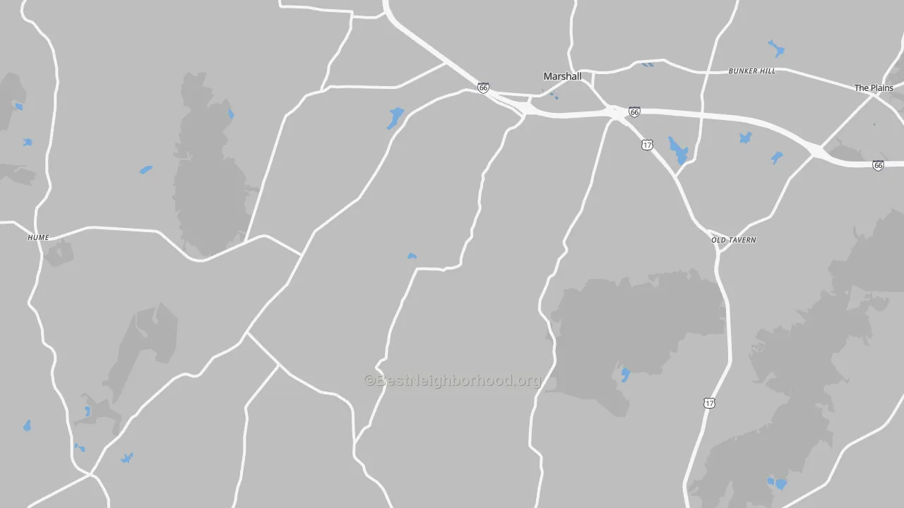 Transit Grade map of Marshall, VA