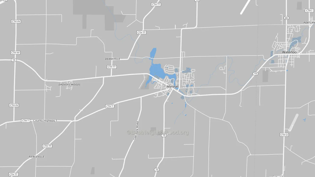 Transit Grade map of Marshall, WI
