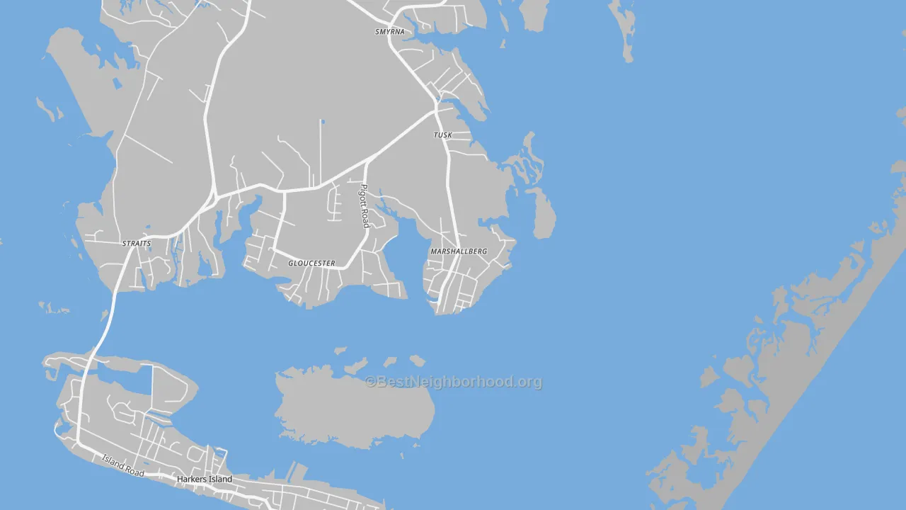 Transit Grade map of Marshallberg, NC